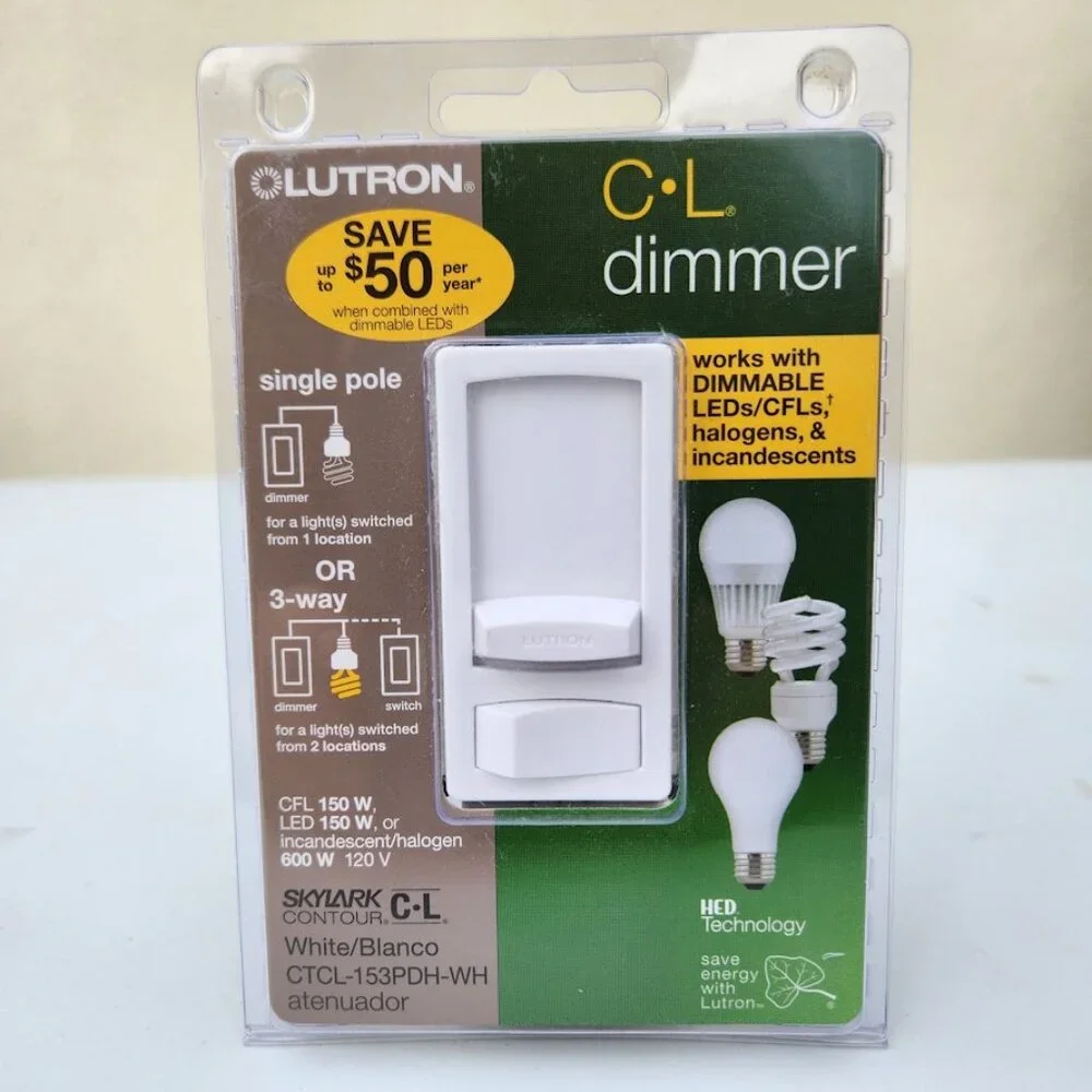 NEW Lutron Skylark Contour CL Light Bulb Dimmer CTCL-153PDH-LA 120V 60Hz 150W Li